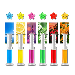 NOVISON Tampon de gel WC portable en plastique, 4 pièces/36 unités, parfum floral, désodorisant et nettoyant pour cuvette de toilettes, outil de purification de l'air - Product Image 1