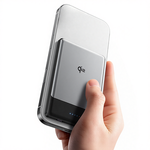 พาวเวอร์แบงค์ F15 อัลลอยด์อะลูมิเนียมบางเฉียบ แบบไร้สาย 2 ฟังก์ชั่น ความจุ 5000mAh รองรับการชาร์จเร็ว 20W/15W พกพาสะดวกสำหรับใช้งานในชีวิตประจำวัน - Product Image 1