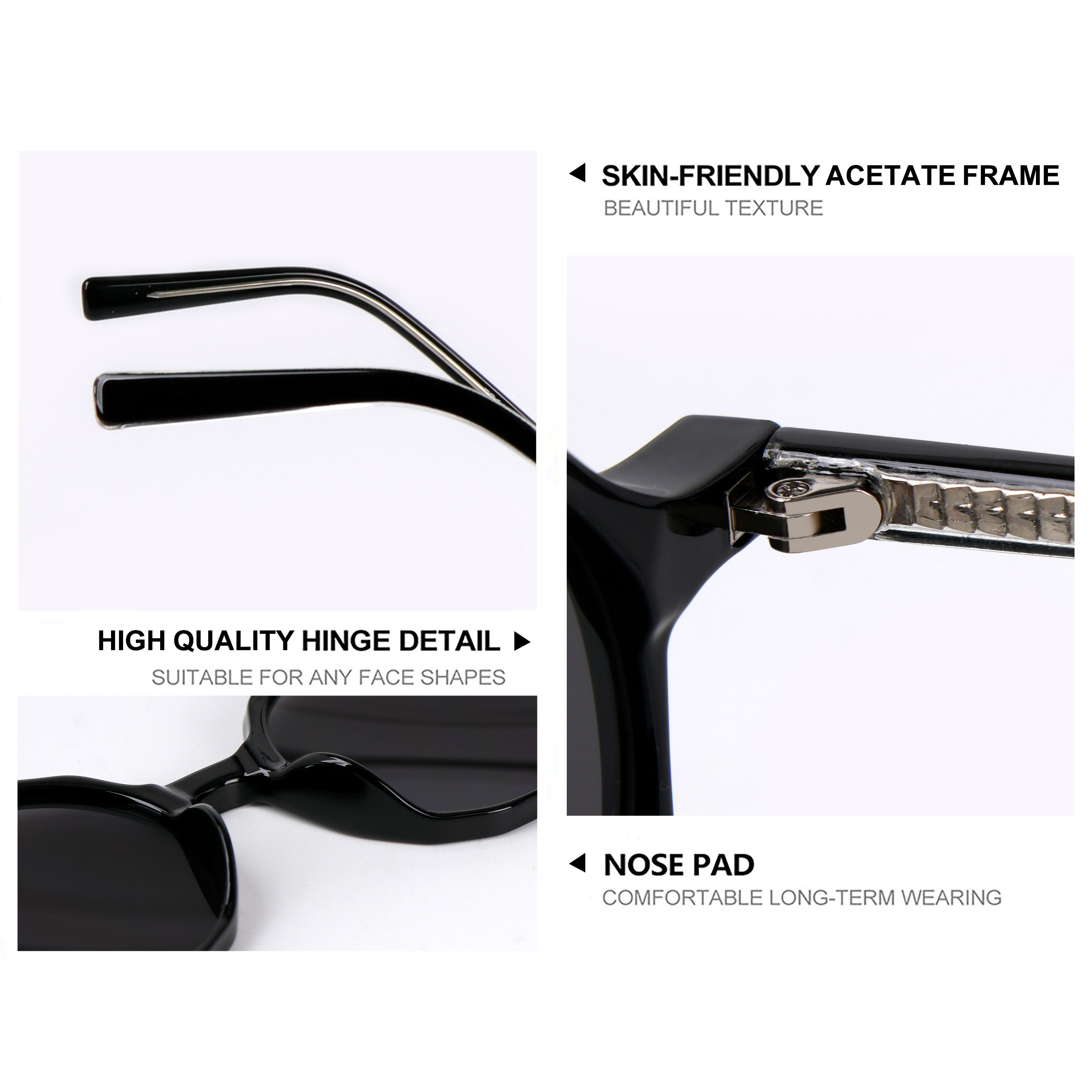 Custom Shades Sun Glasses Round Frame TR90 Frame with CP Temple Unisex High Quality Round Fashion Sunglasses for Men Women