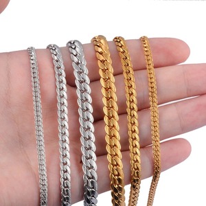 Collier en acier inoxydable massif couleur or, chaîne Figaro, collier ras du cou vintage pour hommes et femmes - Product Image 4