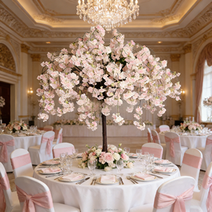 Arbre artificiel en soie à fleurs de cerisier, centre de table pour mariages en intérieur, Saint-Valentin, Halloween, Nouvel An - Product Image 4