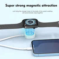 Câble de charge 2-en-1 pour montre et iPhone, chargeur portable de voyage pour Watch SE/ 1~10/Ultra