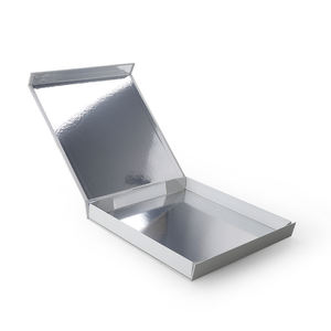 Caja de regalo magnética plegable gris reciclada ecológica Laminación mate en relieve con revestimiento UV para cajas de papel de regalos ecológicos - Product Image 3
