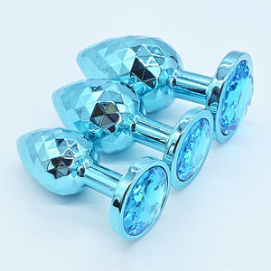 新しいデザイン3pcs安全なステンレス金属アナルバットプラグジュエリーベースアナルプラグ男性女性カップル用 - Product Image 4