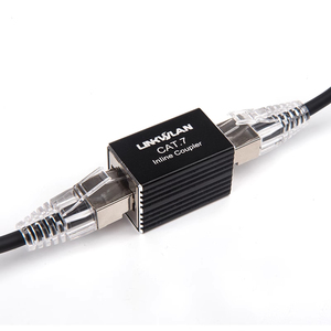 Linkwylan CAT7 RJ45 bảo vệ Coupler Cáp <span class=keywords><strong>Ethernet</strong></span> Extender với bộ chuyển đổi mạng nữ để nữ cắm - Product Image 1