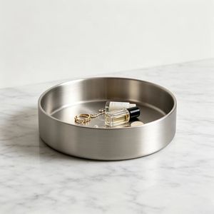 Présentoir personnalisé pour bijoux et cosmétiques, plateaux de rangement ronds, plateau décoratif, plateau de service pour pizza, assiette de service, assiettes de dîner - Product Image 2