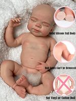 Poupées bébés en silicone pleine grandeur de 18 pouces à bouche ouverte, réalistes, en silicone solide et souple, nouveau-né anatomiquement correct, jouet éducatif pour fille