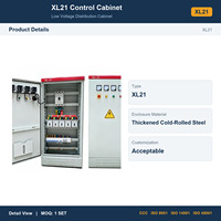 Armoire de commande industrielle sur pied en acier laminé à froid épaissi, personnalisée XL21 400V 630A, panneau de distribution IP55