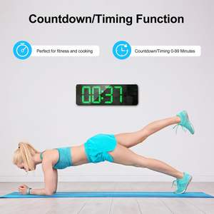 Horloge murale numérique LED grand écran multifonction moderne pour la maison, le salon et le bureau – Vente en gros - Product Image 2