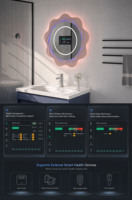 Moniteur de tension artérielle lumineux, support écologique, télécommande, téléviseur LED Android, lumière, miroir de salle de bain intelligent