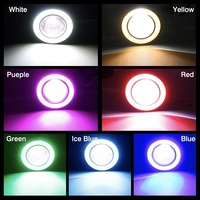 Phare de jour universel de 3.5 "3.0" 2.5 "3.5" pouces 10W 3200Lm Angel Eyes Cob LED antibrouillard 12V DRL lampe nouveau "voiture Halo Ring Daytime Headlight