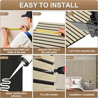 Panneaux acoustiques en bois de chêne blanc durable Akupanel avec support en feutre PET recyclé, panneaux muraux en bois absorbant le son