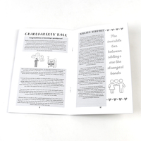 Brochure A5 personnalisée haut de gamme avec logo, impression numérique, papier d'art, piqûre à cheval, estampage à chaud, manuel parental, film durable