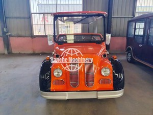 Voiture de patrouille électrique rétro orange - Moteur 5KW, batterie au lithium, 7-8 places, certifiée CE pour usage commercial dans les sites touristiques - Product Image 3