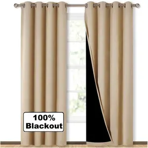 100% плотные шторы двухслойные однотонные оконные шторы для гостиной спальни