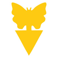 Piège à insectes en plastique double face avec fleurs jaunes et papillons, piège à mouches pour le jardinage, directement de l'usine