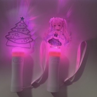 Richshining Nouveau Design Support de Bureau Double en Acrylique avec Impression Photo Personnalisée, Bâton LED Anime pour Présentation d'Idoles