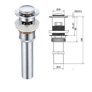 อ่างสแตนเลสใช้ในห้องน้ำที่ระบายของเสียป๊อประบายน้ำออกได้เป็นมิตรต่อสิ่งแวดล้อมป้องกันการกัดกร่อนชุบโครเมียมทันสมัยระดับมืออาชีพ - Product Image 5