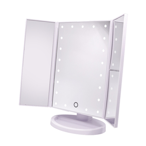 Rotación ajustable <span class=keywords><strong>de</strong></span> 180 ° fuente <span class=keywords><strong>de</strong></span> alimentación doble <span class=keywords><strong>Espejo</strong></span> Cosmético Luz ajustable con LED,Tríptica Aumentos 1X, 2X, 3X 10x - Product Image 4