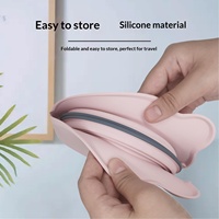 Bol double pliable en silicone pour animaux de compagnie, protection du cou, bol pour nourriture et eau pour chien et chat, voyage en plein air, camping, distributeur de nourriture pour animaux de compagnie