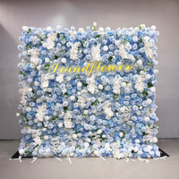 Toile de fond murale en fleurs 3D soyeuses, panneau floral blanc, décoration de fond pour mariage, événement, fête