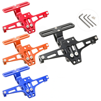 Support de plaque d'immatriculation réglable en alliage d'aluminium CNC pour moto, personnalisable
