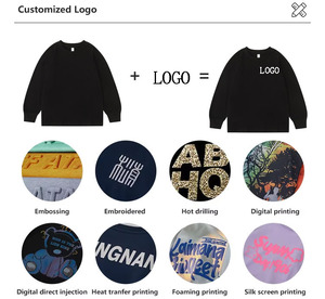 Sudadera de Cuello Redondo Extra Grande de Poliéster y Algodón para Hombre, Logotipo Personalizable, Transpirable y con Diseño de Corte Largo - Product Image 6