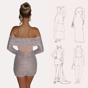 Primavera ed estate nuova garza a rete trasparente senza spalline abito Sexy in vita stretta - Product Image 3