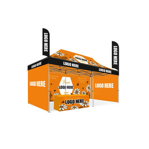 Heavy Duty Waterproof Custom Pop Up <b>Tent</b> ODM, Brand Printed <b>Canopy</b> With Flags For Outdoor Brand Activation Events - Product Image 4