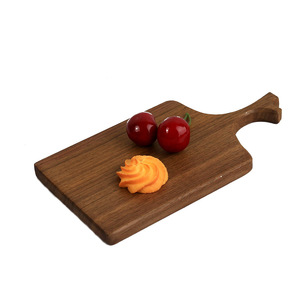Planche à découper en bois d'acacia rectangulaire 23x12x1,5cm avec poignée pour le pain, les fruits, la pizza, les légumes - Product Image 5