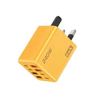 Chargeur mural rapide USB-C PD 240W avec 8 ports (4 USB + 4 Type C) - Adaptateur secteur pour téléphone portable QC 3.0 - Prise EU/US/UK