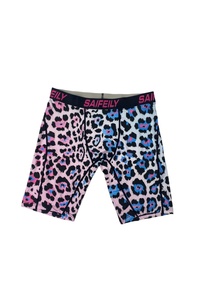 Boxers mi-taille respirants en Spandex et Polyester à imprimé léopard pour hommes, style décontracté, sur mesure, pour l'export. - Product Image 2