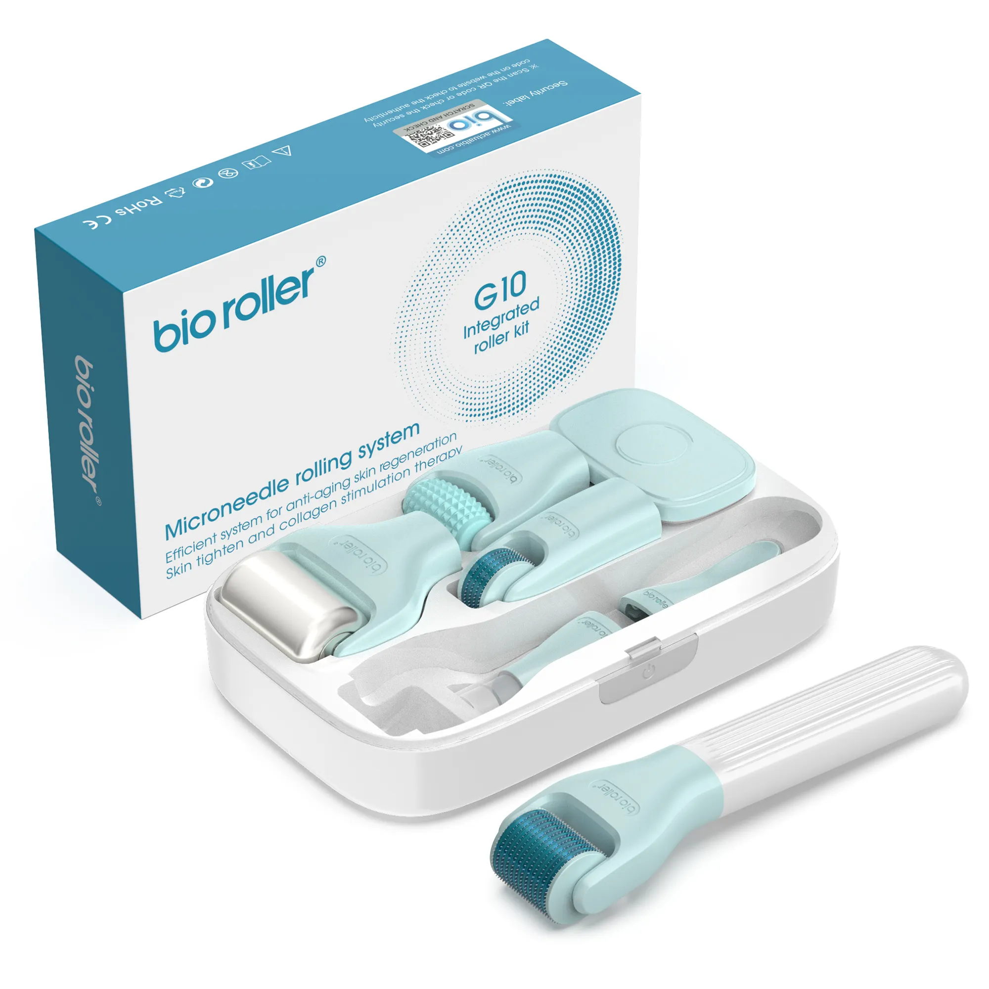 Neues Schönheits werkzeug Derma Roller Kit 10 in 1 Bio Roller G10 MTS Hautpflege-Eiswalzen-Mikronadel-Kit für den Heimgebrauch