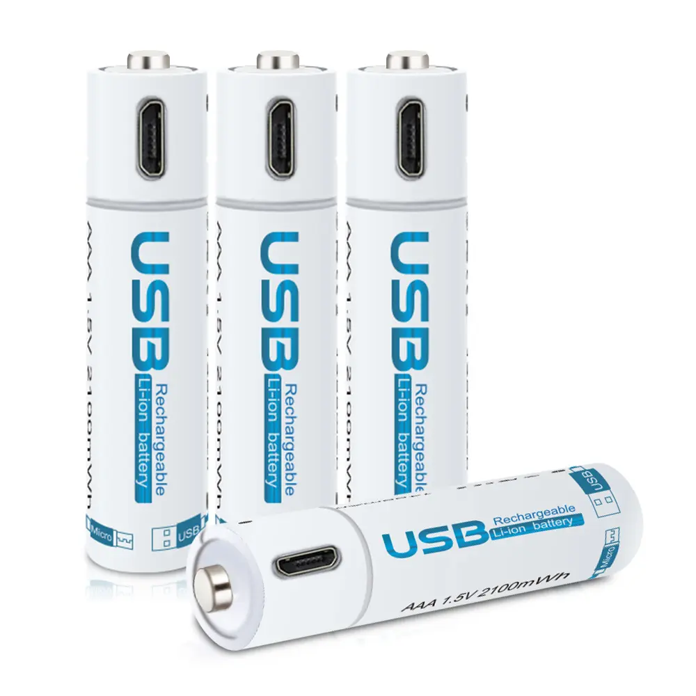 الجملة أفضل سعر جديد تصميم رخيصة الثمن USB شحن 1.5V 675mWh قابلة للشحن AAA بطارية أيون الليثيوم