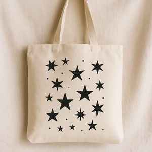 Premium Quality Jute Shopping Tote <b>Bags</b> with Star Printed Design for Retail Shops and Corporate <b>Gifting</b> Available for Sale - Product Image 1
