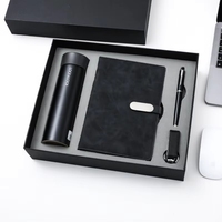 Kit de bureau élégant A5 : Carnet à couverture rigide 100 feuilles, stylo, porte-clés, gobelet – Idéal pour le travail et les études, avec couverture en cuir et tissu