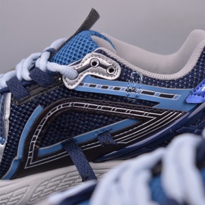 Chaussures de course décontractées pour hommes en cuir véritable, légères, respirantes, avec amorti, en maille de designer de haute qualité, tendance mode - Product Image 5