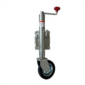 Roue de remorque robuste XTC004PJ, roue en caoutchouc massif de 8 pouces, cric pivotant pour remorque de bateau et utilitaire - Product Image 1