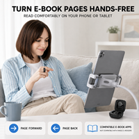 Mini Control Remoto para Selfies con Anillo, Estuche de Carga, Obturador Inalámbrico para Cámara, Control de Música y Desplazador de Video TikTok para iOS y Android