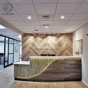 Tamaño personalizado <span class=keywords><strong>de</strong></span> lujo para 2 personas, tamaño <span class=keywords><strong>de</strong></span> recepción <span class=keywords><strong>de</strong></span> Hospital, <span class=keywords><strong>Biblioteca</strong></span> moderna, Oficina <span class=keywords><strong>de</strong></span> Derecho, escritorio <span class=keywords><strong>de</strong></span> recepción, decoración <span class=keywords><strong>de</strong></span> tira dorada - Product Image 4