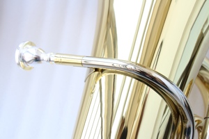 <span class=keywords><strong>Tuba</strong></span> en laiton de taille 3/4, 4 pistons à action frontale, tuyau d'admission, glissières en cupronickel, pistons en acier inoxydable, surface transparente, <span class=keywords><strong>Tuba</strong></span> OEM - Product Image 6