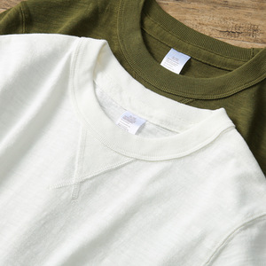 T-shirt da uomo Vintage in cotone fiammato 300g T-shirt da uomo <span class=keywords><strong>semplice</strong></span> manica corta <span class=keywords><strong>bianca</strong></span> Vintage estate - Product Image 5