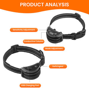 Dispositif de <span class=keywords><strong>dressage</strong></span> pour animaux de compagnie Contrôle anti-aboiement Vibration Stop Barking Dog Colliers Shock Electronic Auto Anti Bark Control Collar - Product Image 5