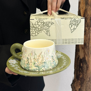 Tazas y Platillos de Café de Cerámica, Juego de Tazas de Cerámica de Lujo Ligero a Buen Precio - Product Image 2