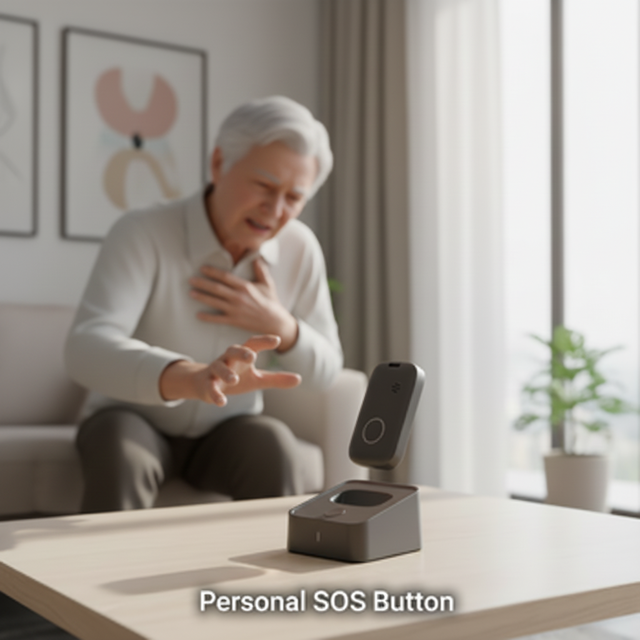 4G Real-time GPS Tracking Smart Elderly Telecare Solution Wireless SOS Emergency Call Button with Fall Detection