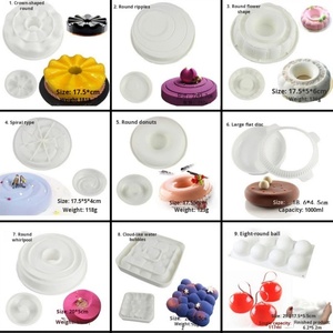 Italian Style Mousse Cake <b>Silicone</b> <b>Molds</b> Set Professional White <b>Silicone</b> Dessert <b>Molds</b> <b>Kit</b> - Product Image 2
