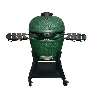 Auplex Premium Luxurious Ceramic Kamado Grill 27-29 Inch Stainless Steel Trolley Smokeless Portable Outdoor <strong>BBQ</strong> - Product Image 2