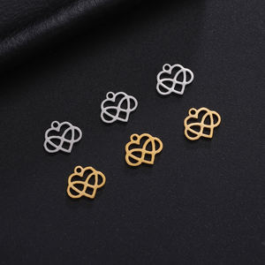 <span class=keywords><strong>Charm</strong></span> simbolo <span class=keywords><strong>infinito</strong></span> in acciaio inossidabile semplice Mini accessori per collana con ciondolo a cuore ciondoli all'ingrosso per la creazione di gioielli - Product Image 5