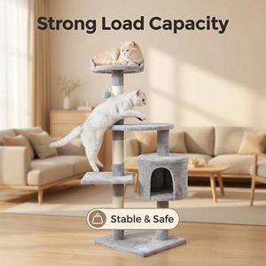 <span class=keywords><strong>Rascador</strong></span> para Gatos Pequeños, Clásico, Negro, Ecológico, Hecho de Madera, Empaquetado en Cartón - Product Image 2
