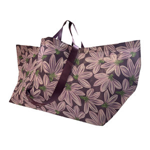 Sac fourre-tout pliable en coton avec bandoulière en corde, grand format, réutilisable, recyclable, imperméable, avec impression de logo personnalisée - Product Image 4